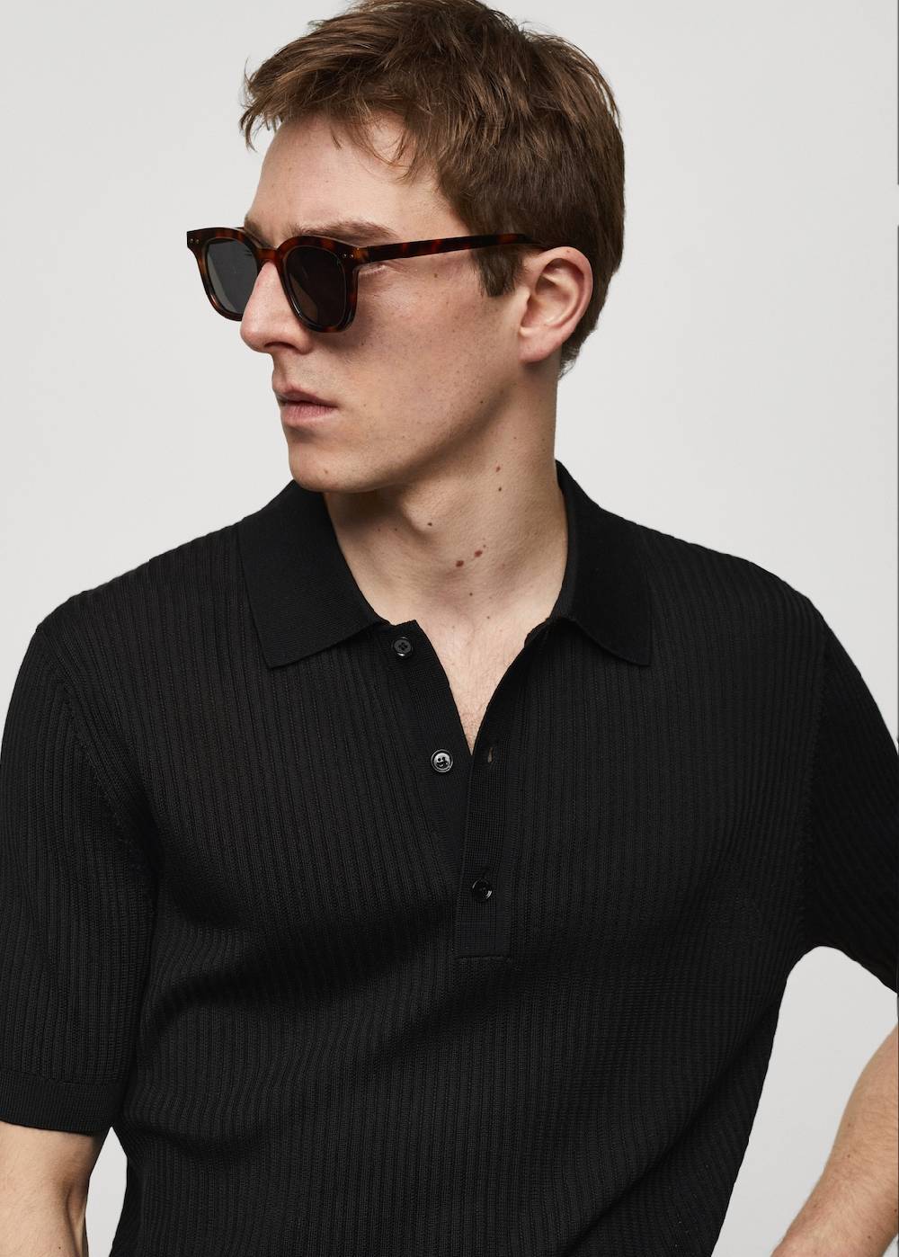 Mango Strick-Poloshirt Aus Baumwolle