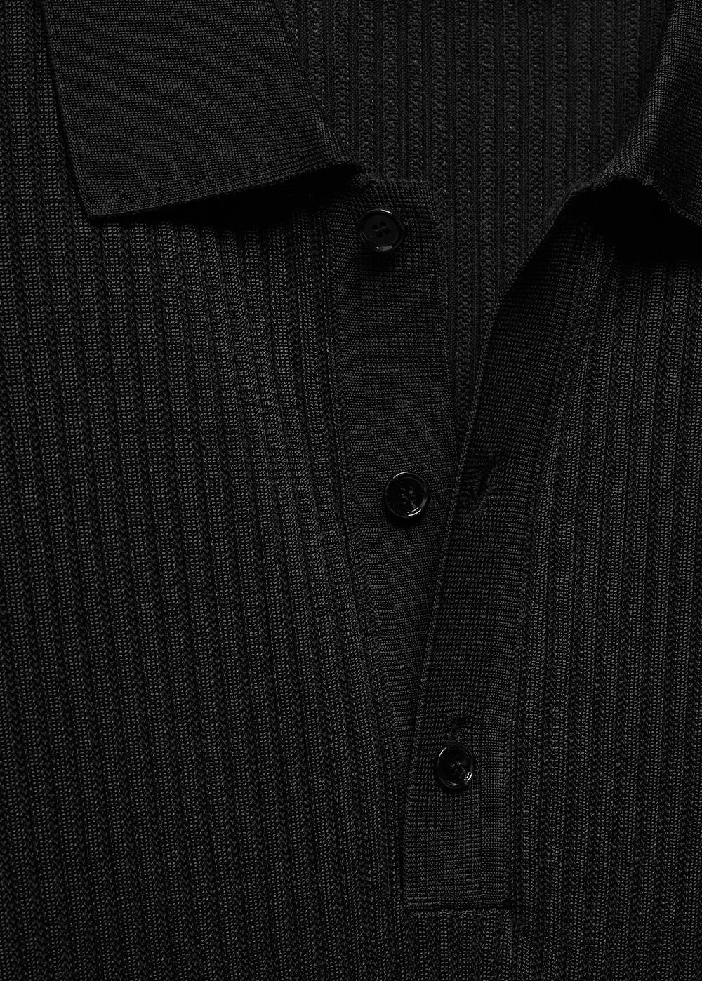 Mango Strick-Poloshirt Aus Baumwolle