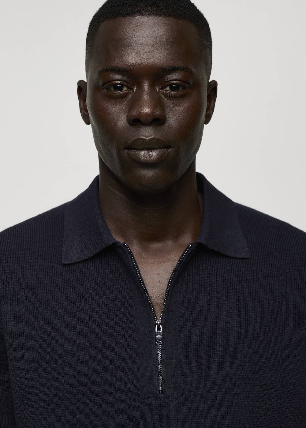 Mango Strick-Poloshirt Mit Reißverschluss