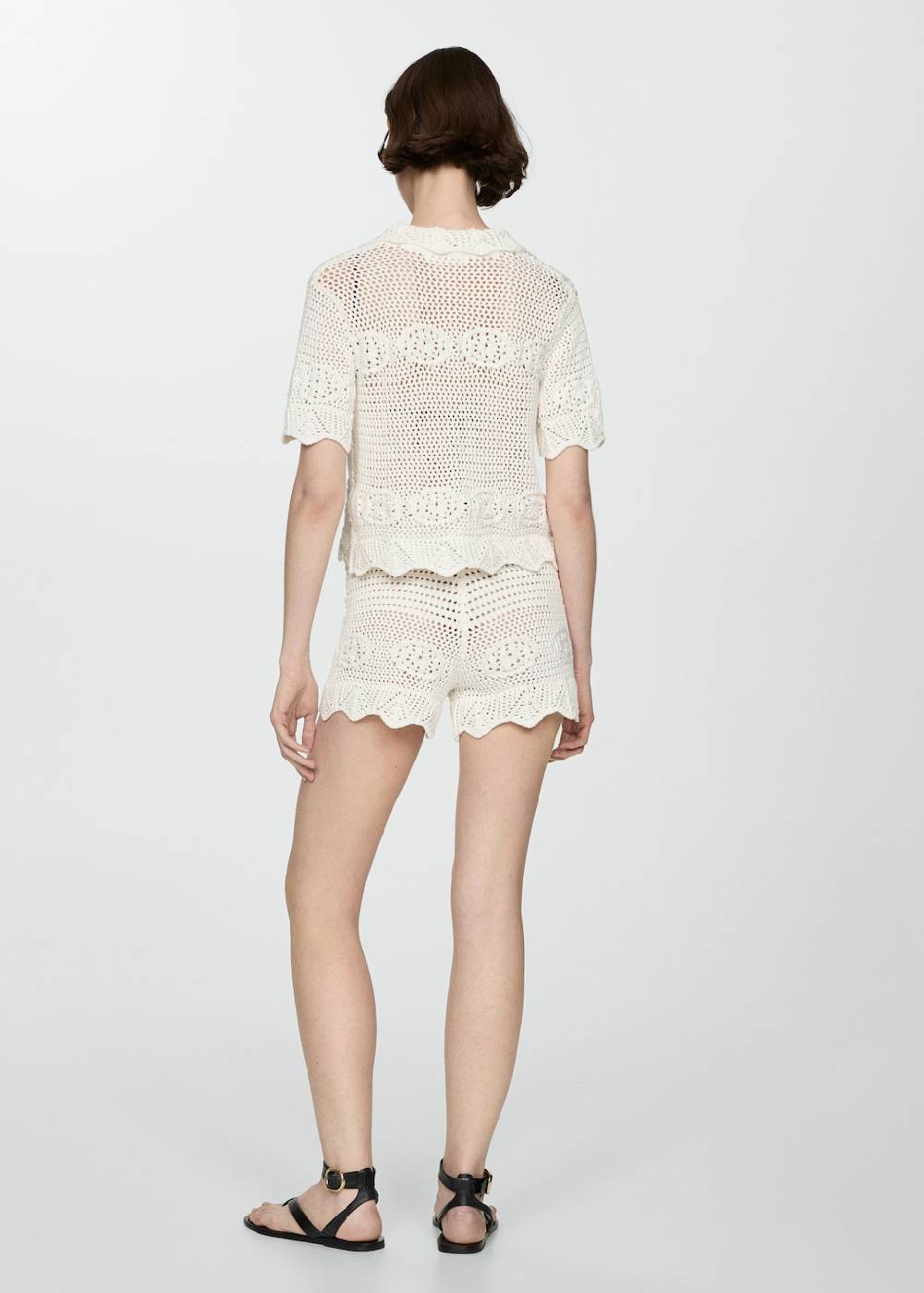 Mango Strick-Shorts Im Häkel-Style