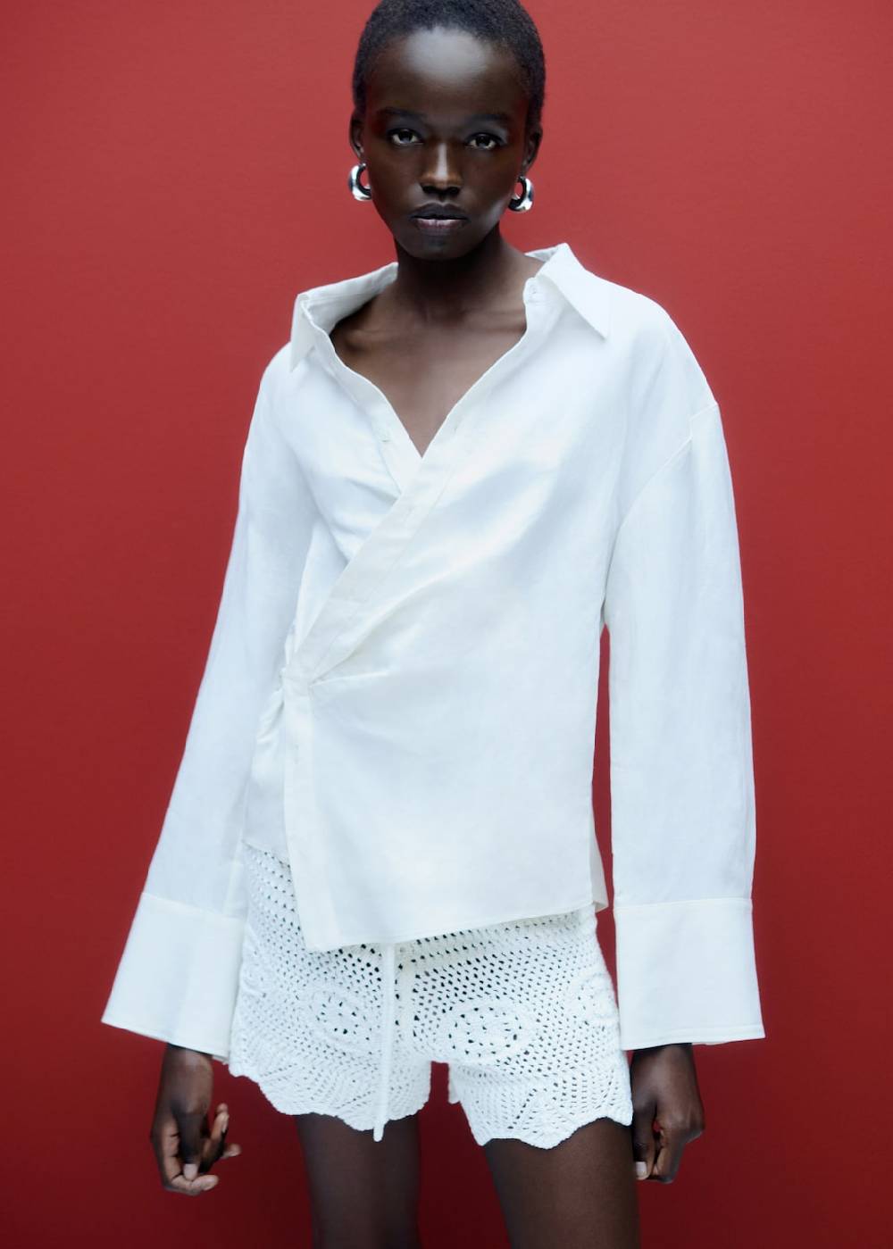 Mango Strick-Shorts Im Häkel-Style