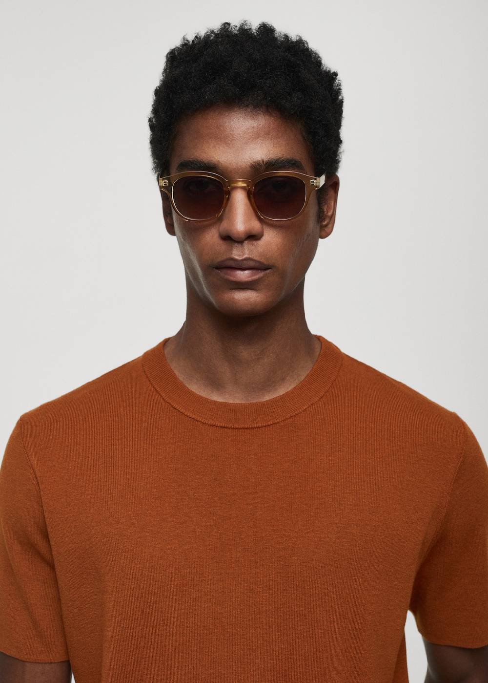 Mango Strick-T-Shirt Aus Baumwollgemisch