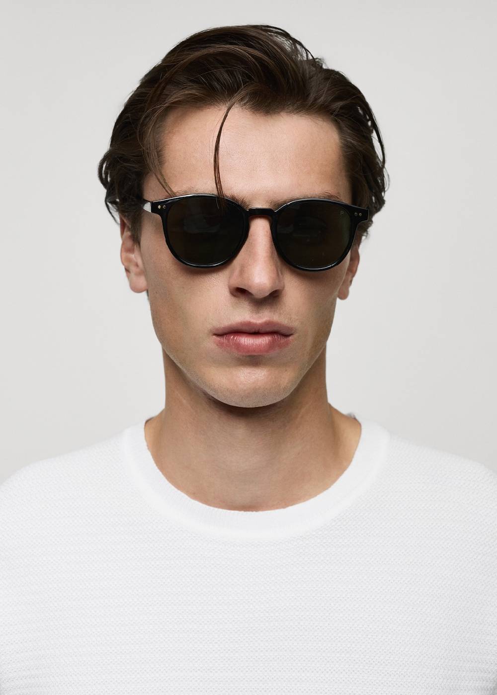 Mango Strick-T-Shirt Aus Tencel Mit Zopfmuster