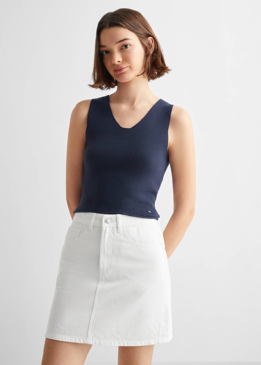 Mango Strick-Trägertop