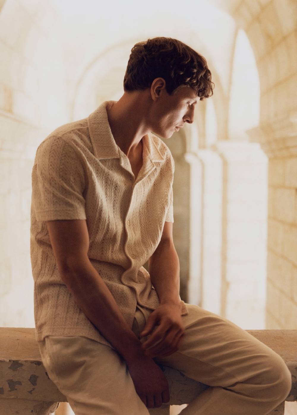 Mango Strickhemd Im Häkel-Style