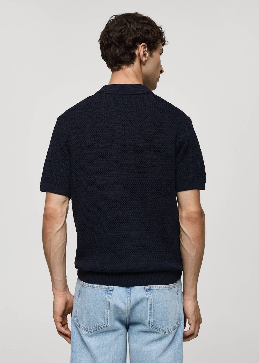 Mango Strickpoloshirt In Flecht-Optik
