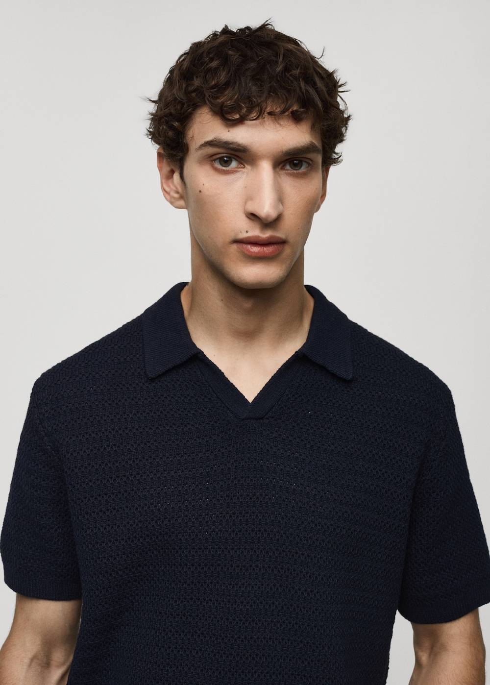 Mango Strickpoloshirt In Flecht-Optik