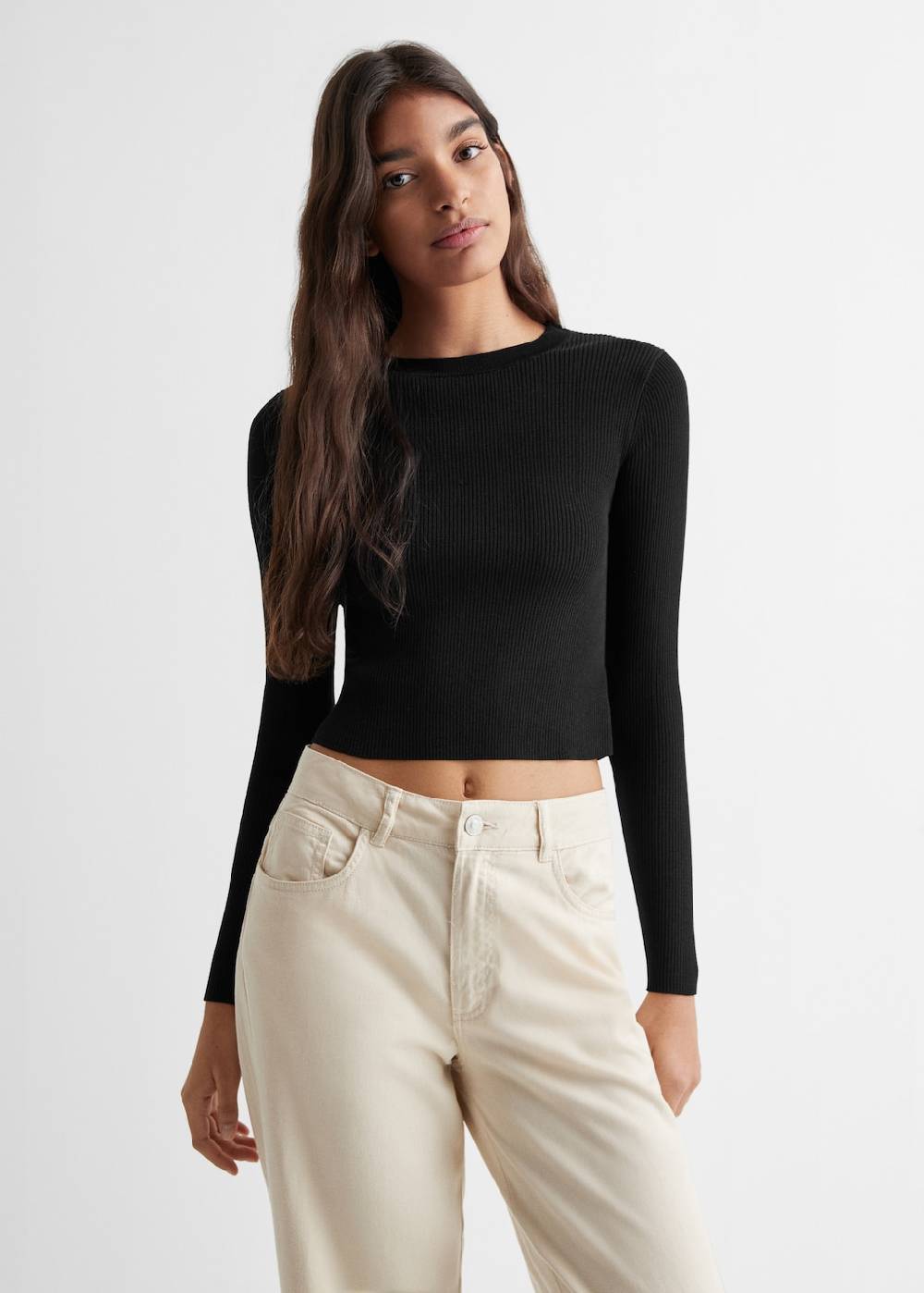 Mango Strickpullover mit Schlitzen