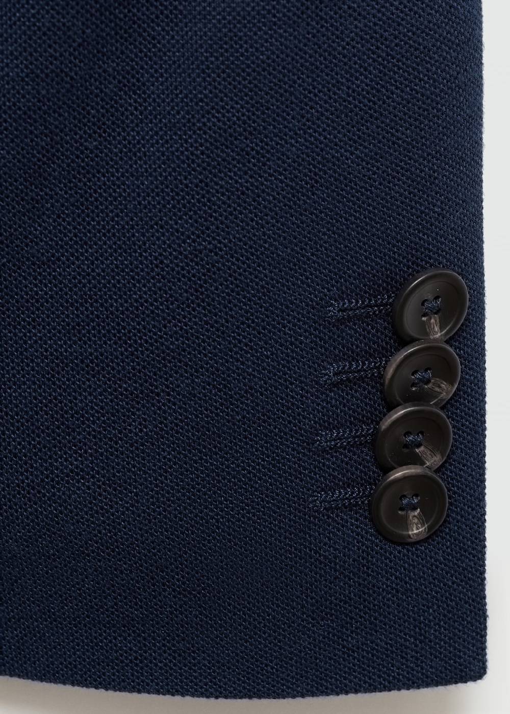 Mango Strukturierter Slim Fit-Baumwollblazer