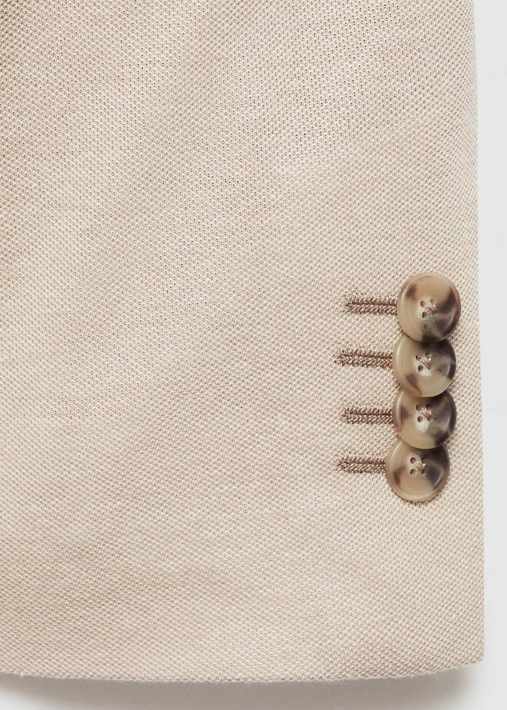 Mango Strukturierter Slim Fit-Baumwollblazer