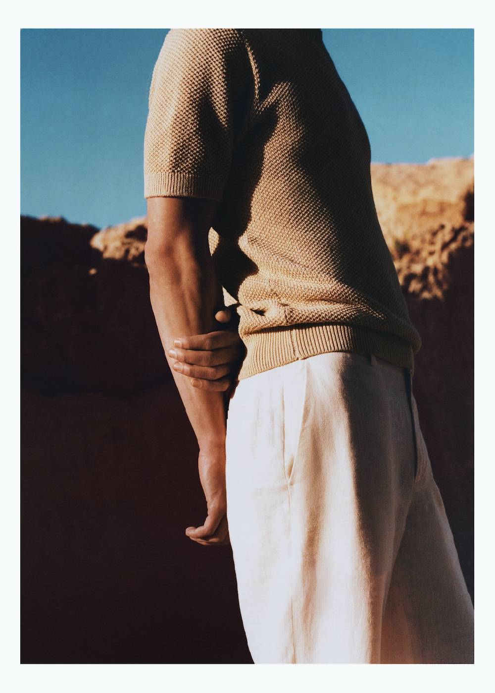 Mango Strukturiertes Strick-T-Shirt Aus Baumwolle