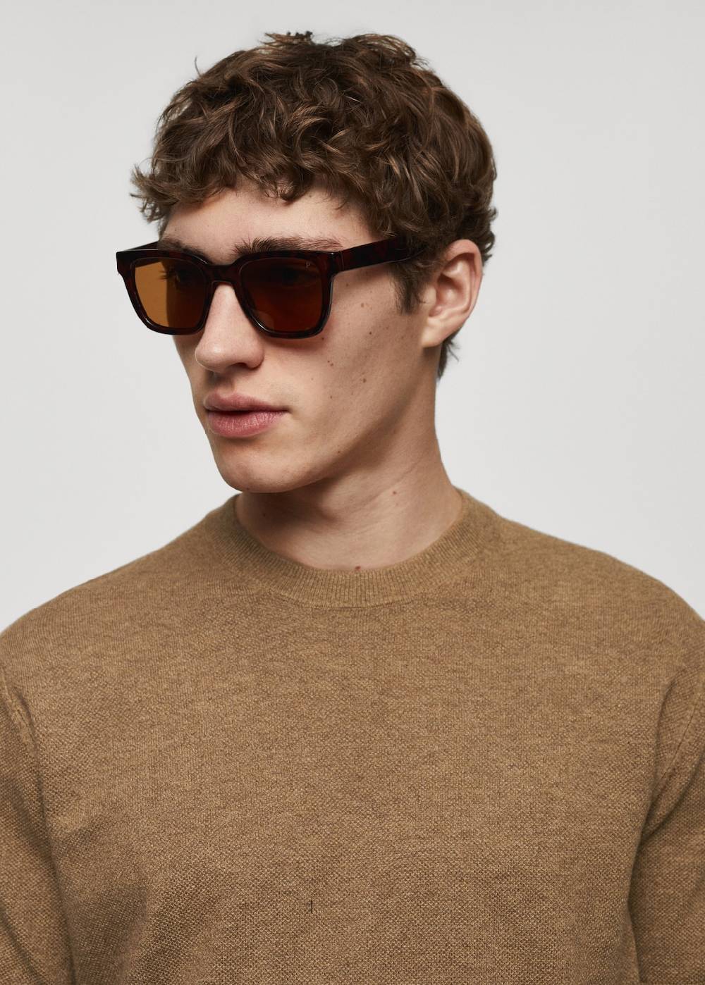 Mango Strukturiertes Strick-T-Shirt Aus Baumwolle