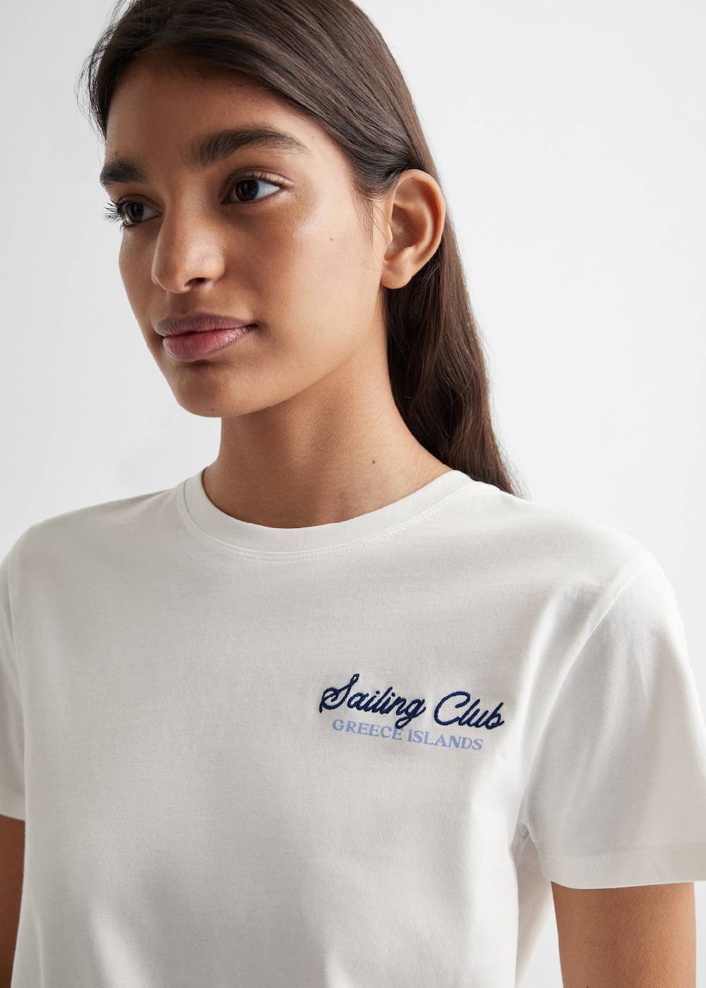 Mango T-Shirt Mit Gestickter Aufschrift