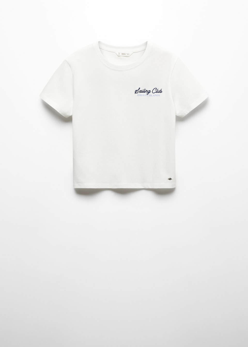 Mango T-Shirt Mit Gestickter Aufschrift