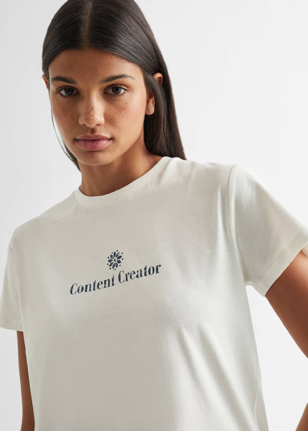 Mango T-Shirt Mit Textaufdruck