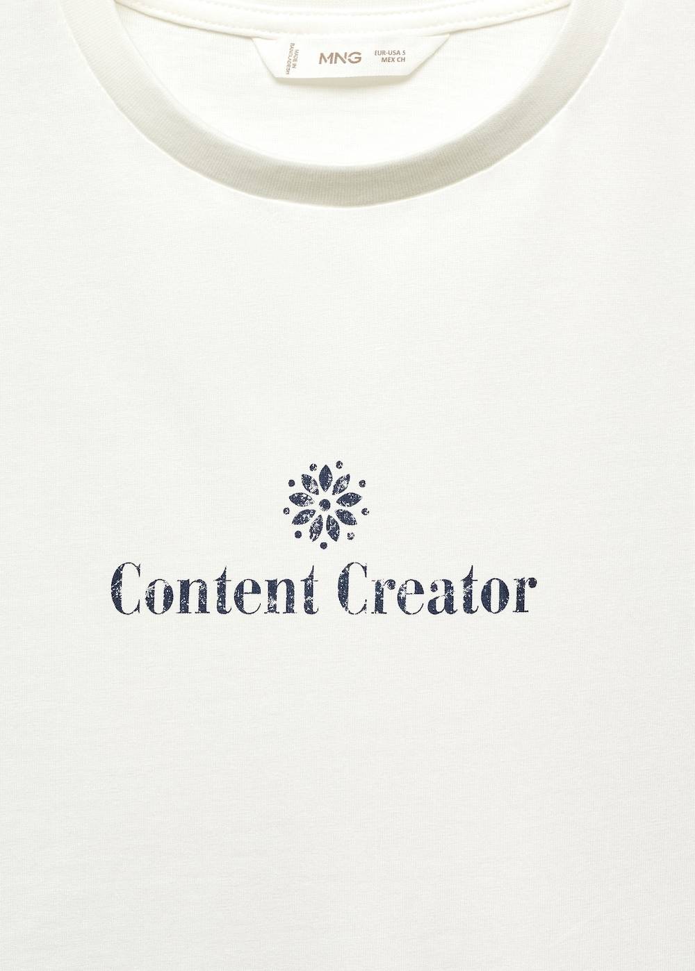 Mango T-Shirt Mit Textaufdruck