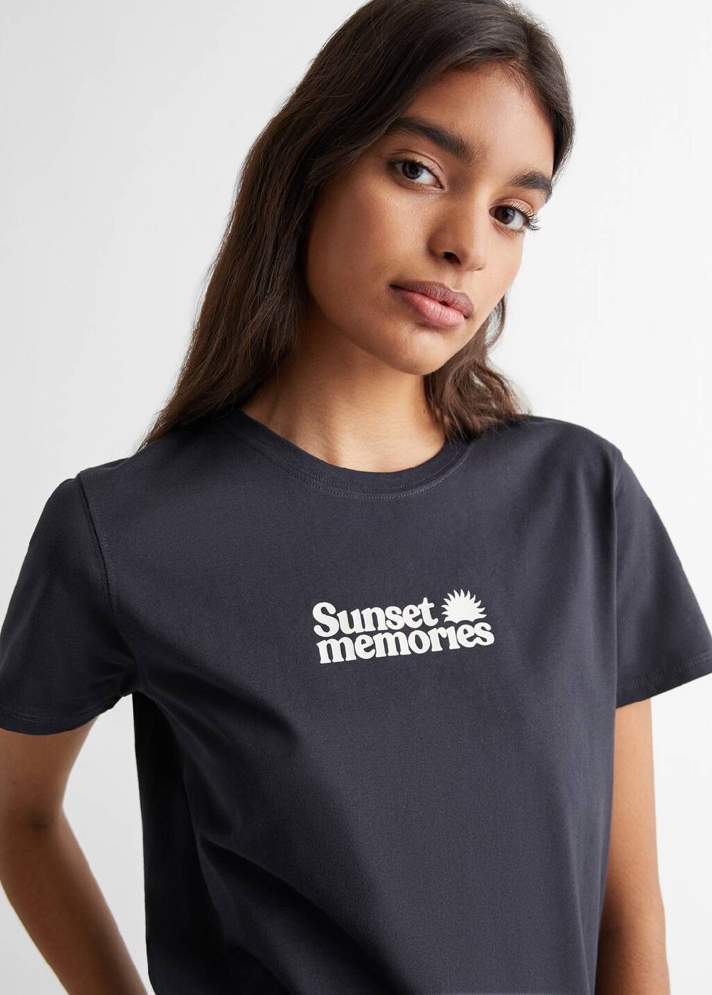 Mango T-Shirt Mit Textaufdruck