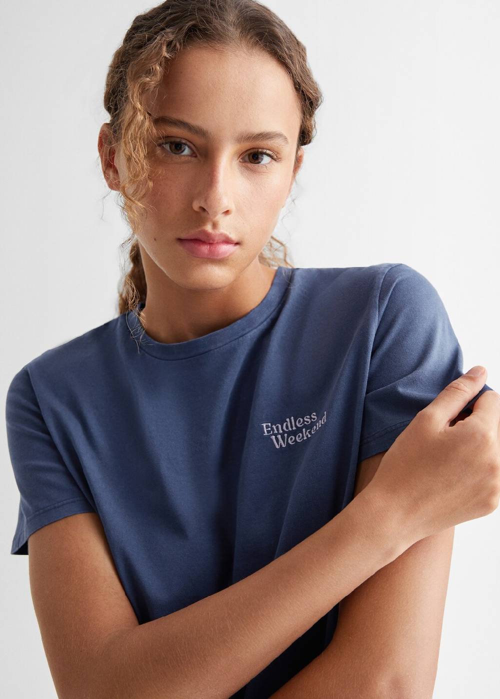 Mango T-Shirt Mit Textaufdruck