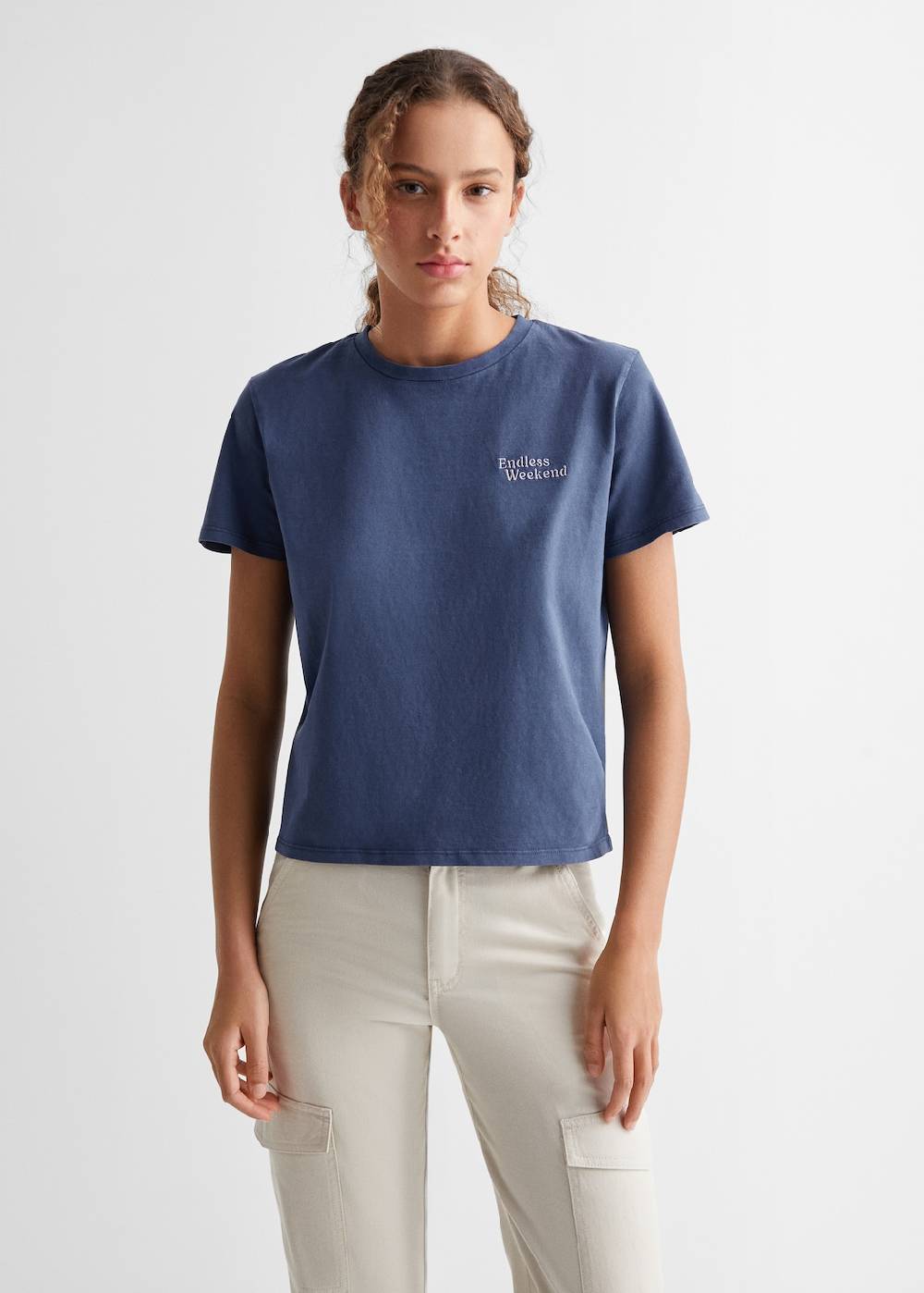 Mango T-Shirt mit Textaufdruck