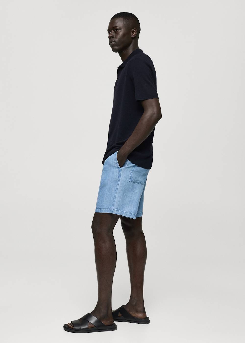 Mango Texturiertes Strick-Poloshirt Aus Baumwolle