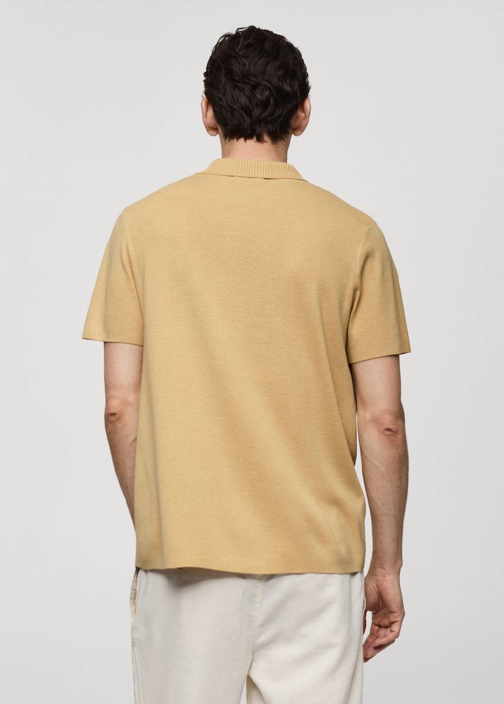 Mango Texturiertes Strick-Poloshirt Aus Baumwolle