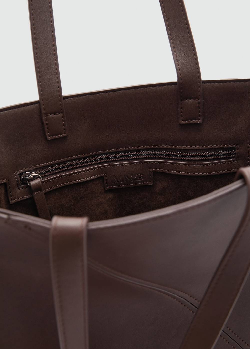 Mango Tote-Bag Mit Leder-Effekt