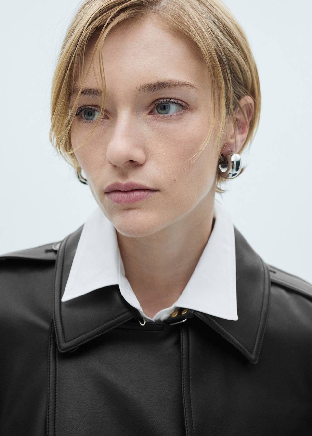 Mango Trenchcoat Mit Leder-Effekt