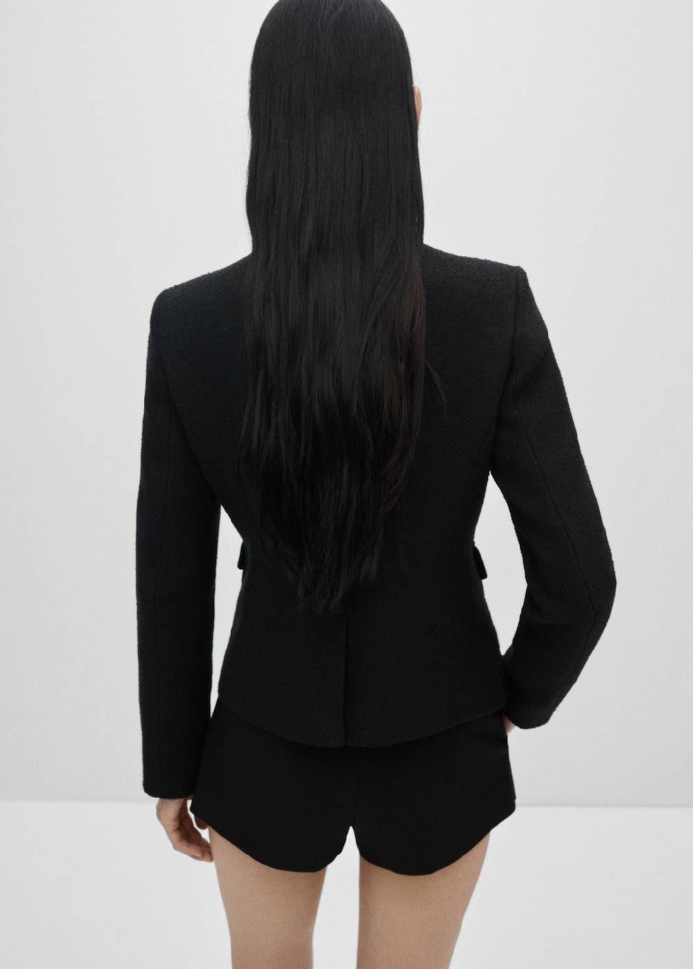 Mango Tweed-Jacke Mit Taschen