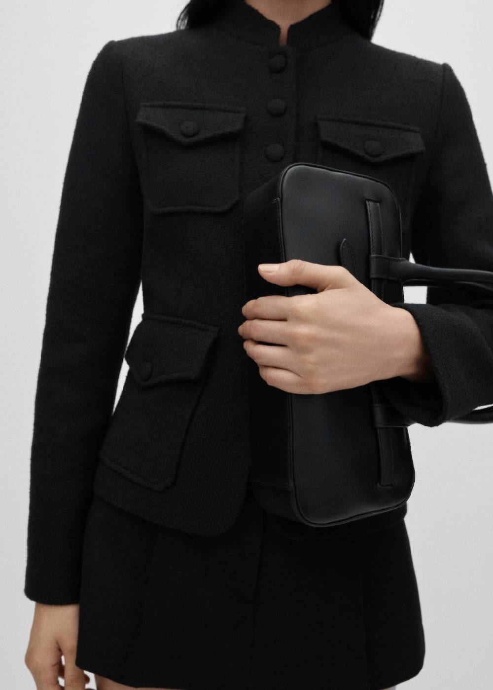 Mango Tweed-Jacke Mit Taschen