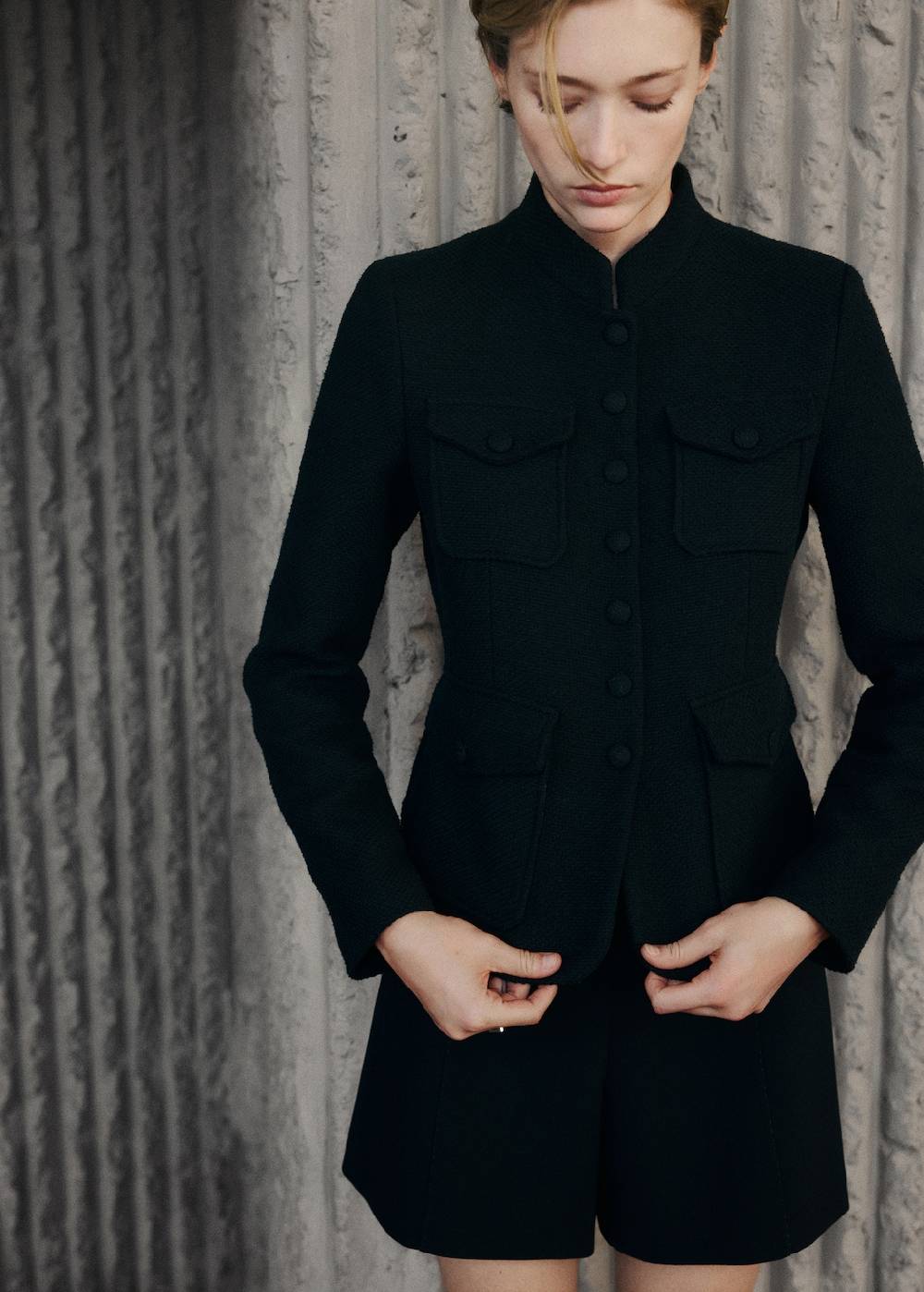 Mango Tweed-Jacke Mit Taschen