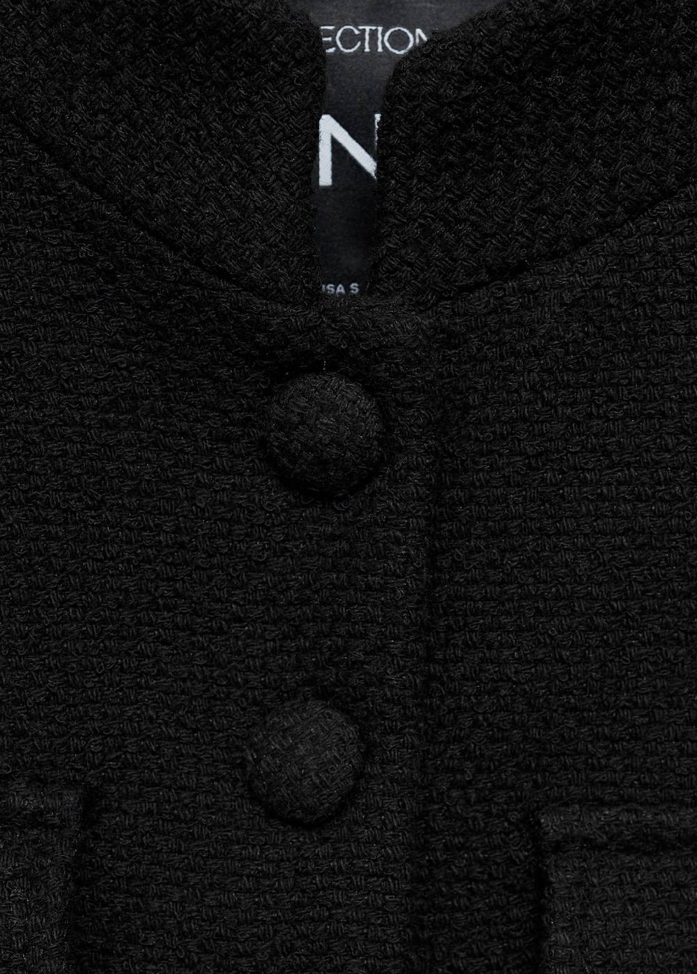 Mango Tweed-Jacke Mit Taschen