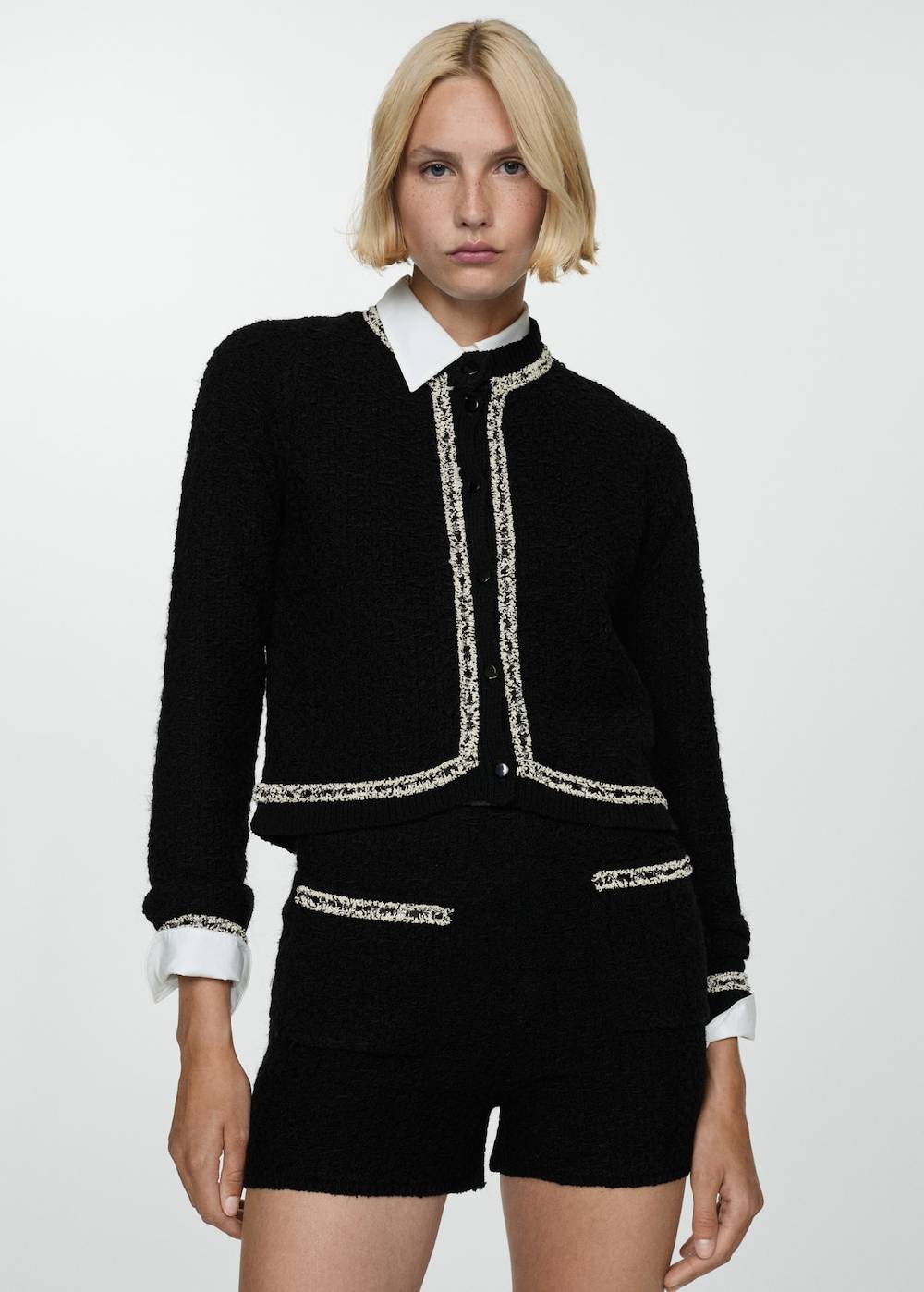 Mango Tweed-Shorts mit Taschen