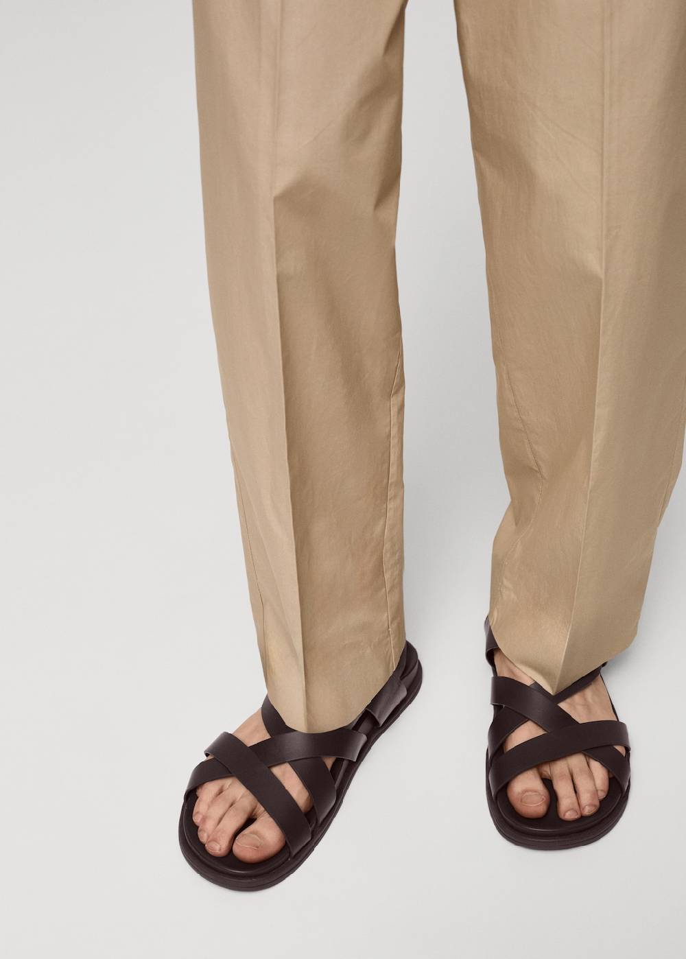 Mango Überkreuzte Riemchensandale Aus 100 % Leder