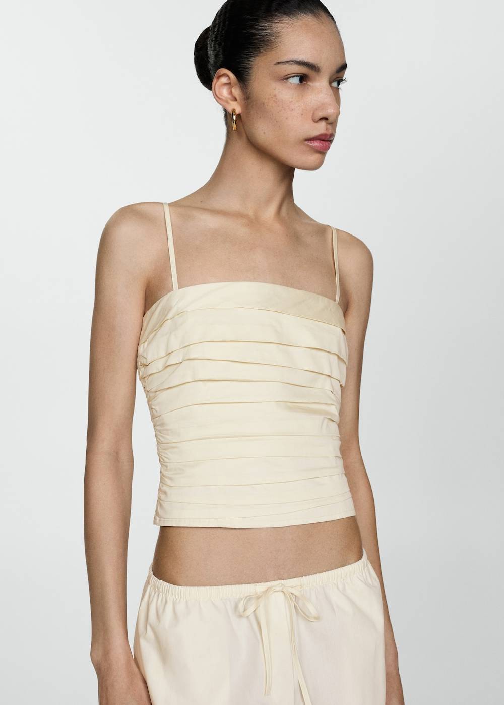 Mango Wideleg-Baumwollhose