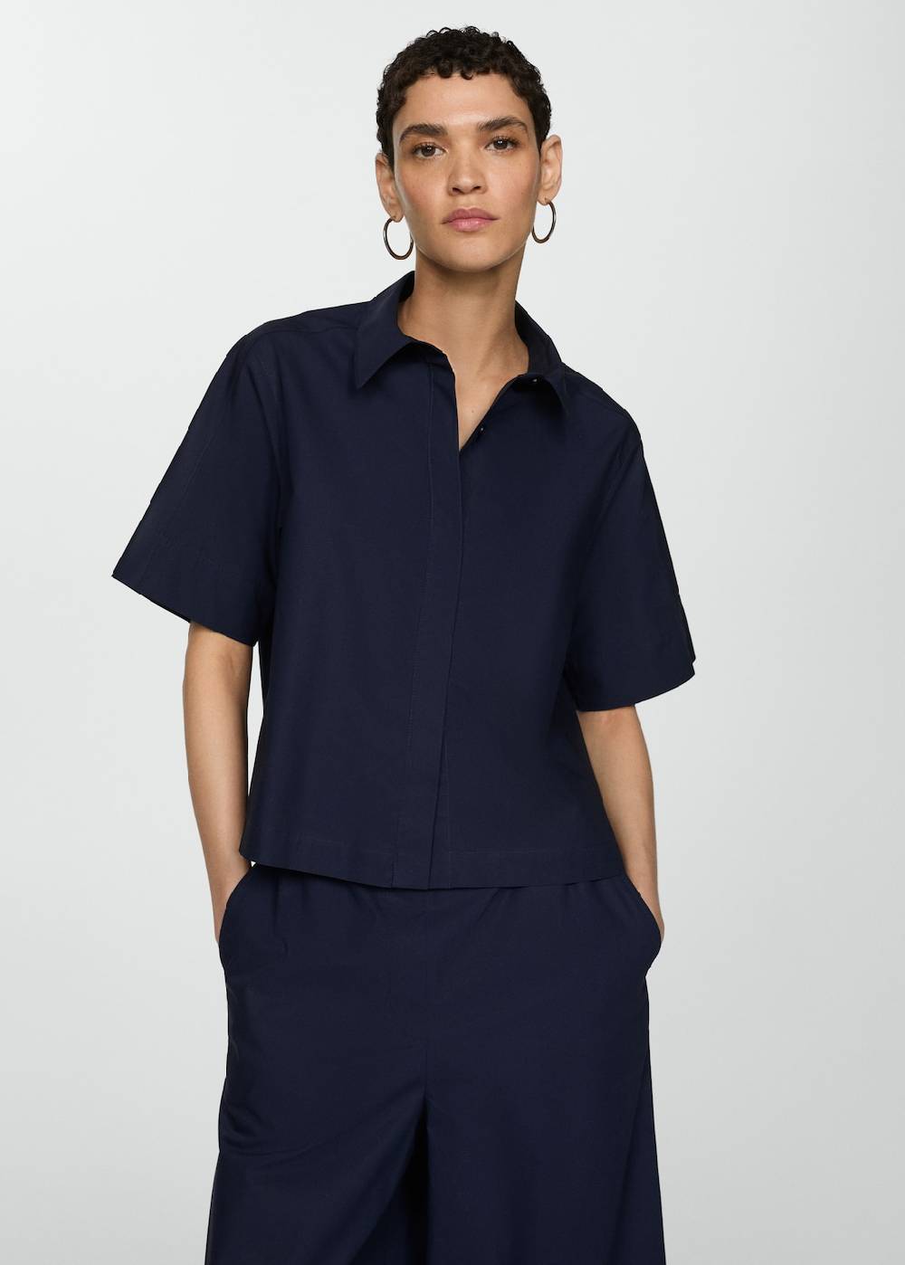 Mango Wideleg-Baumwollhose