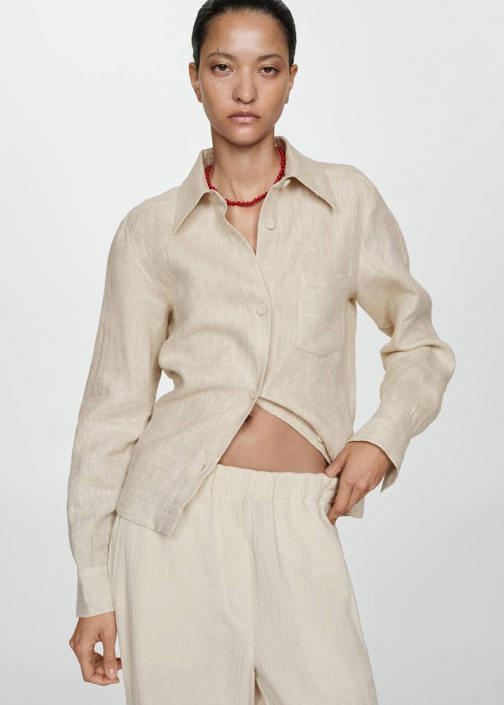 Mango Wideleg-Baumwollhose