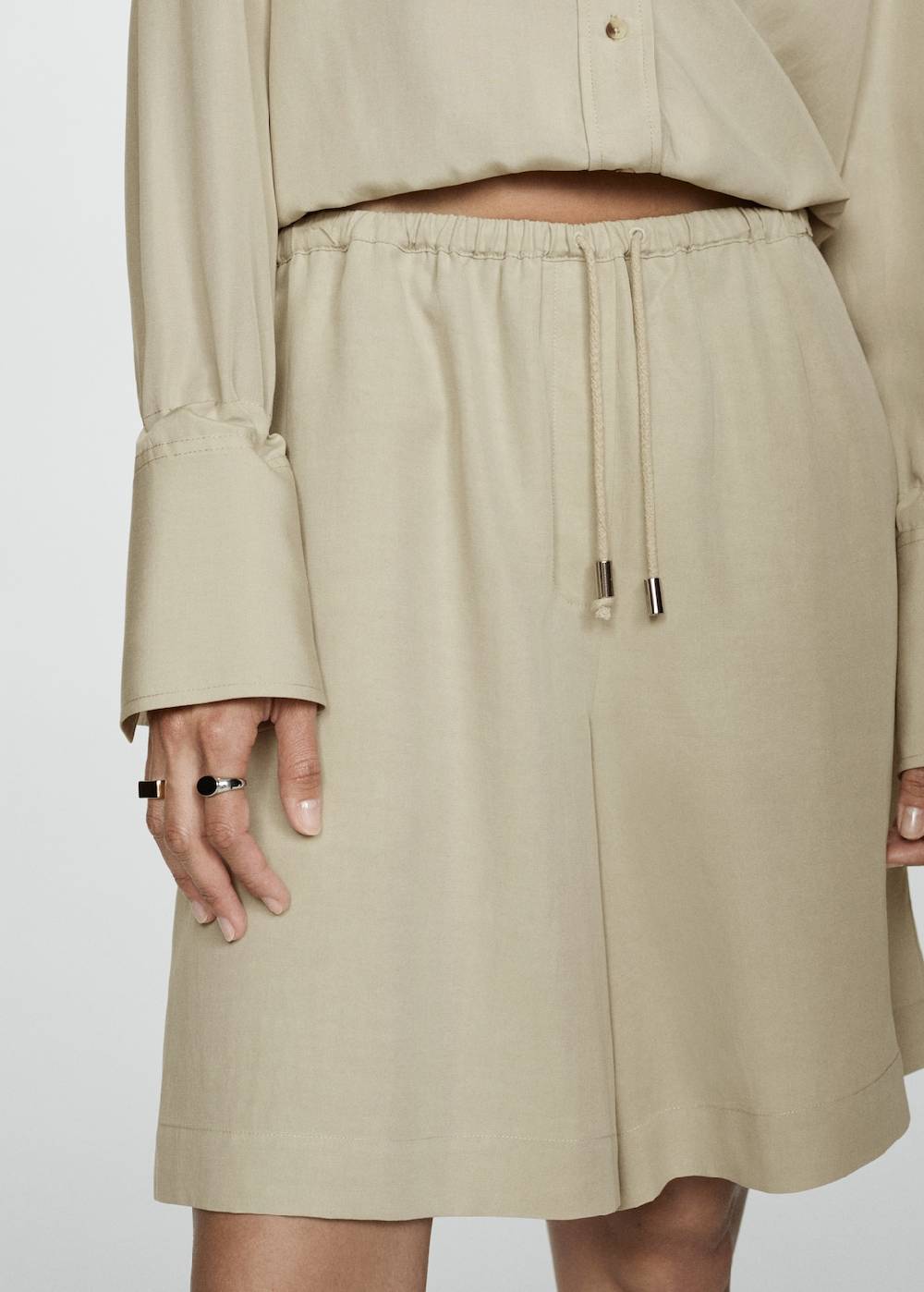 Mango Wideleg-Bermudashorts Aus Lyocell