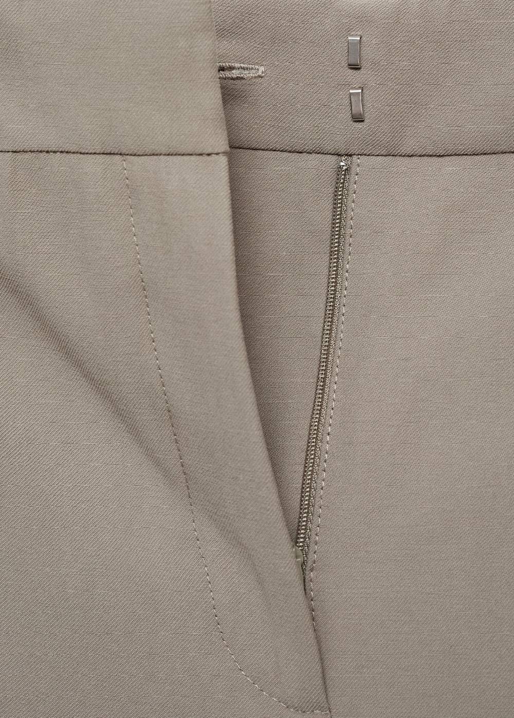 Mango Wideleg-Bundfaltenhose