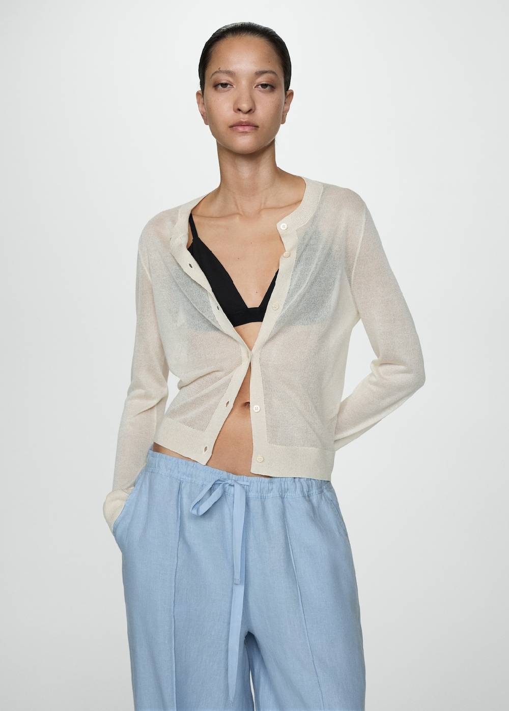 Mango Wideleg-Hose Aus 100 % Leinen