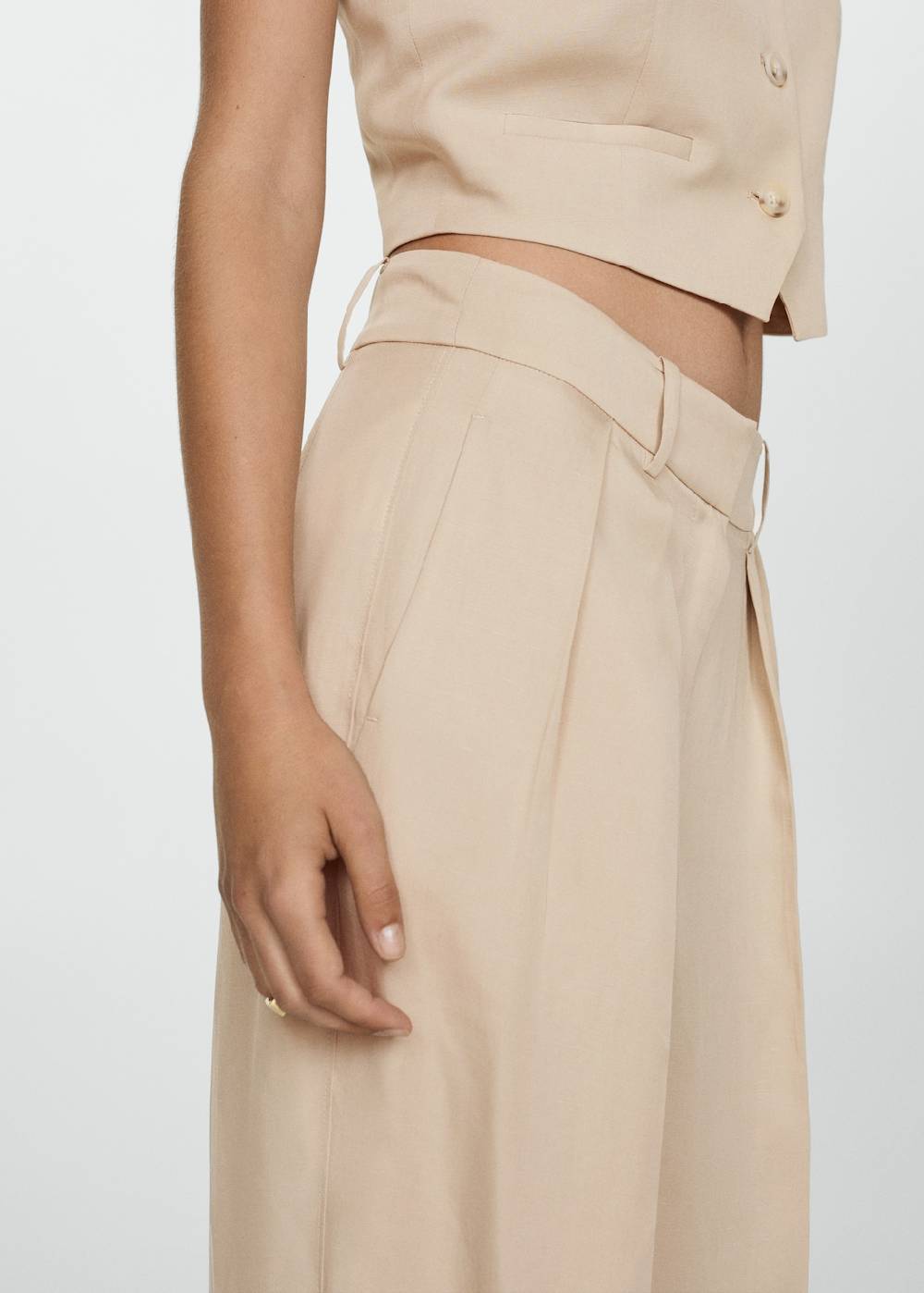 Mango Wideleg-Hose Aus Lyocell