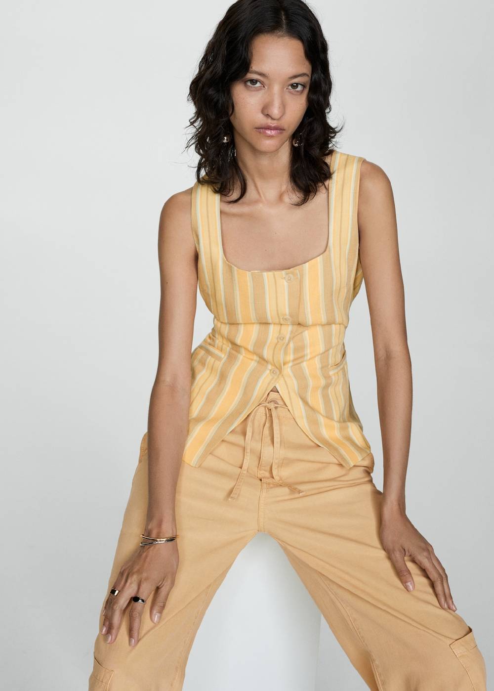 Mango Wideleg-Hose Aus Lyocell