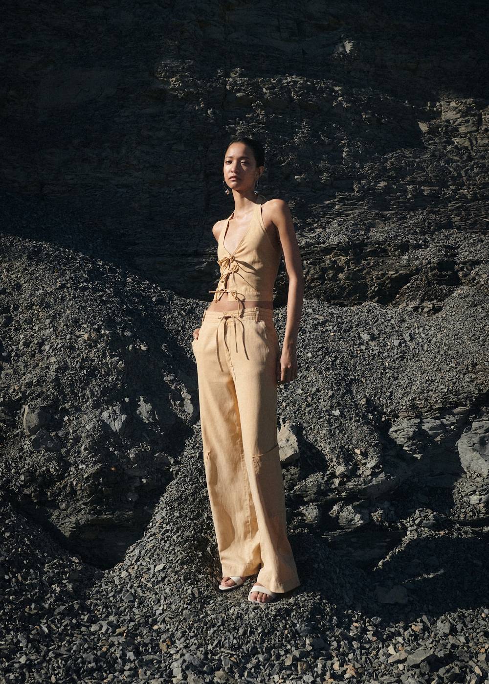 Mango Wideleg-Hose Aus Lyocell