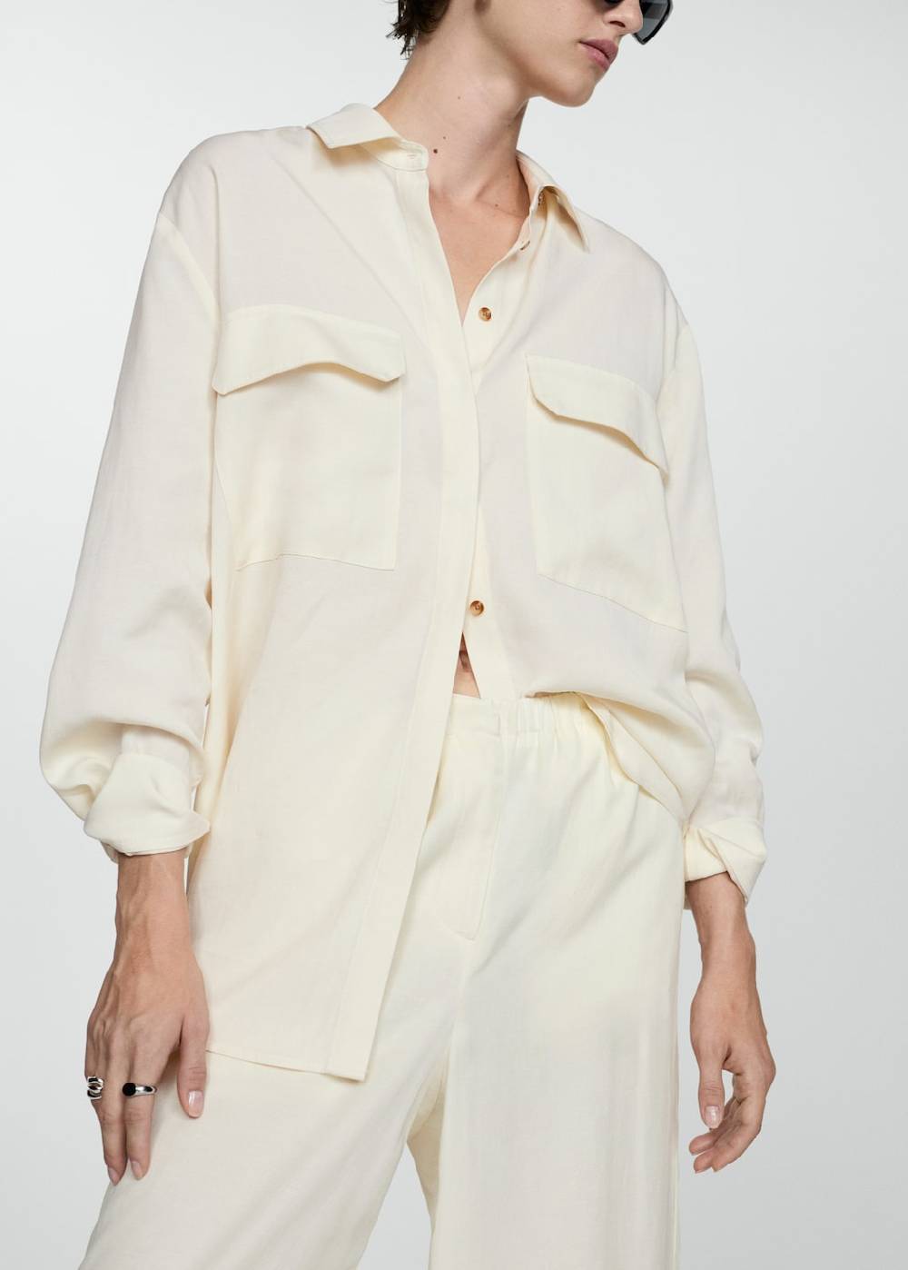 Mango Wideleg-Hose Aus Lyocell