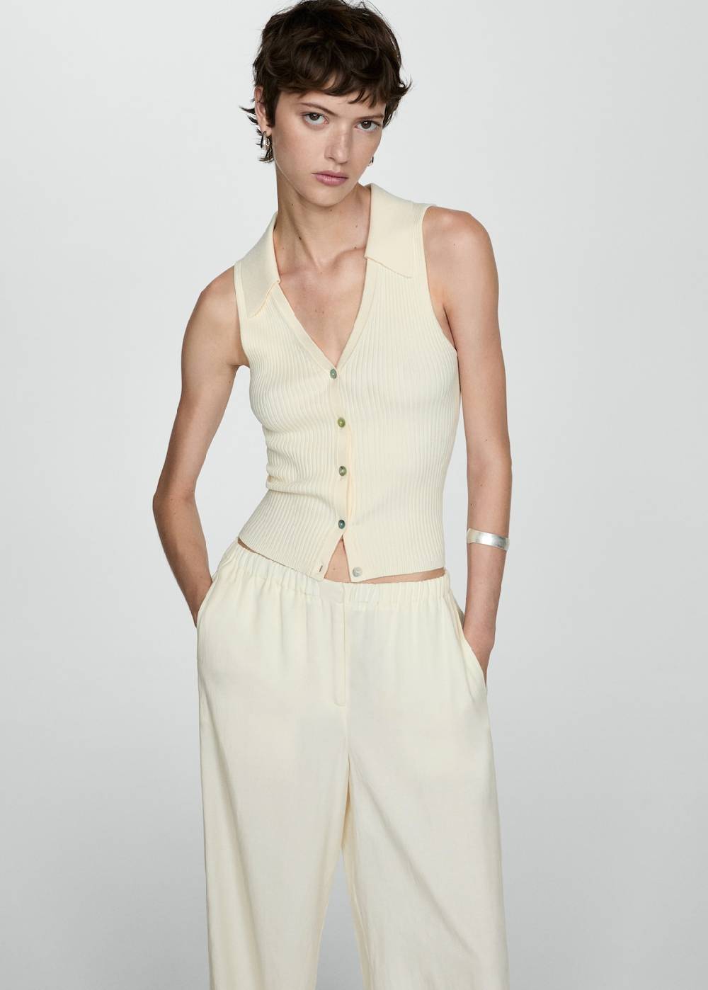 Mango Wideleg-Hose Aus Lyocell