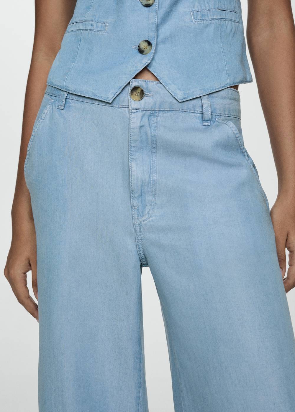 Mango Wideleg-Hose Aus Lyocell