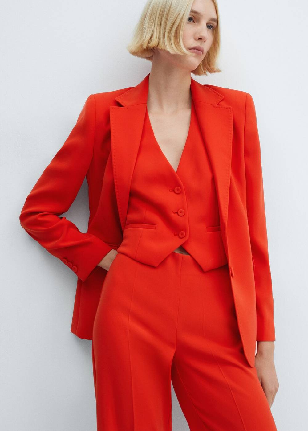 Mango Wideleg-Hose Mit Gürtel