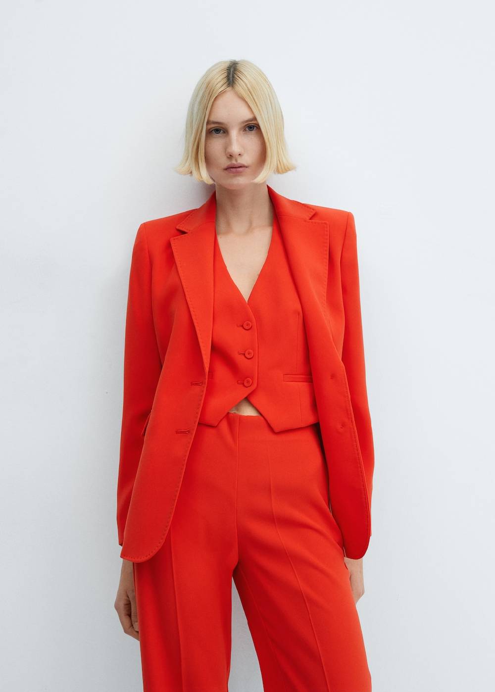 Mango Wideleg-Hose mit Gürtel