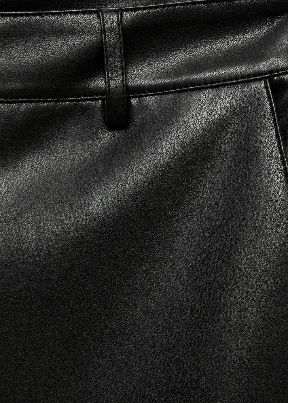 Mango Wideleg-Hose Mit Leder-Effekt