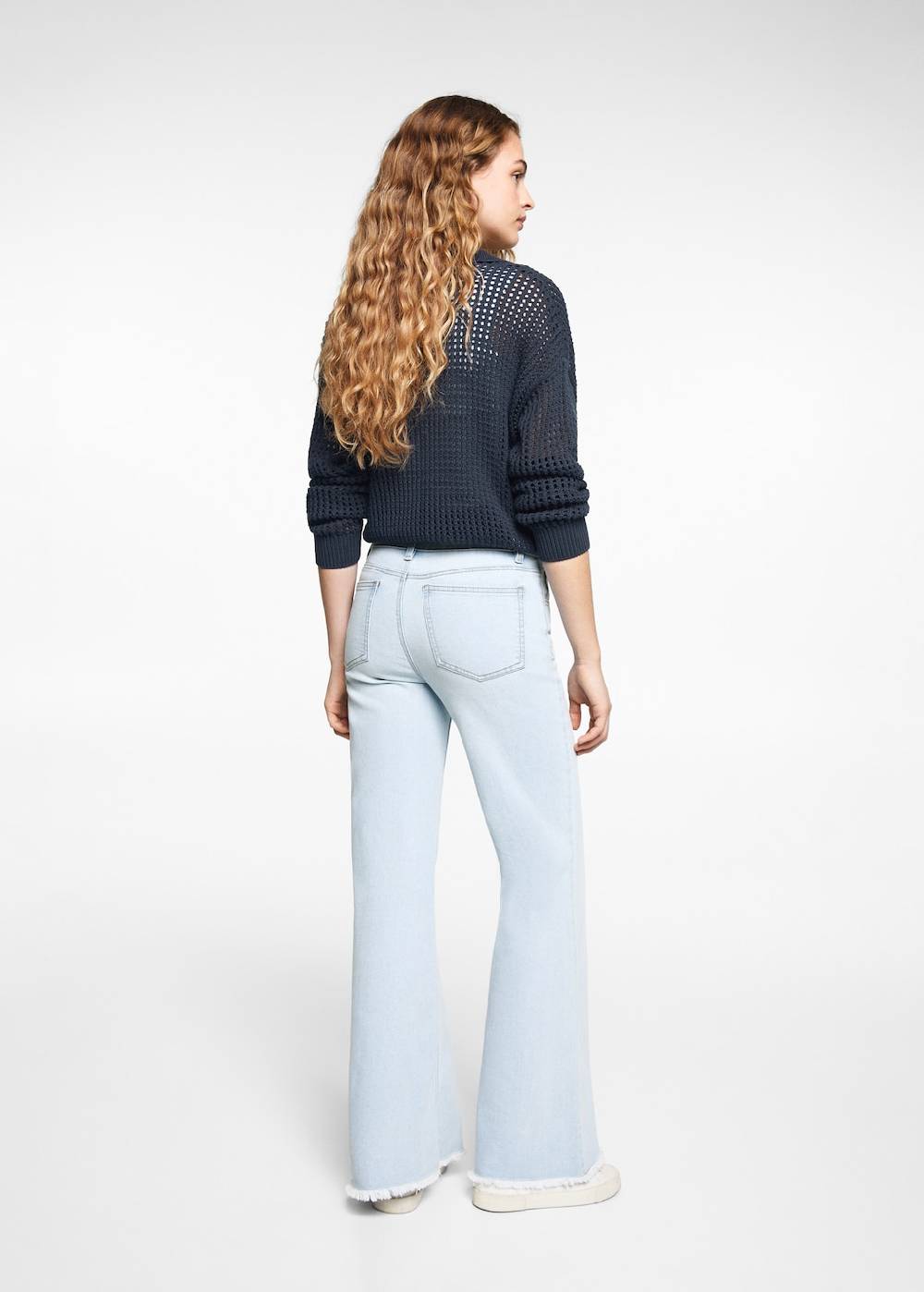 Mango Wideleg-Jeans Mit Mittlerer Bundhöhe