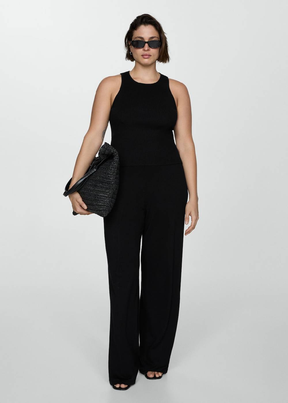 Mango Wideleg-Strickhose